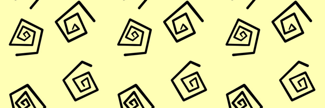 Small dash pattern. Seamless minimal dash pattern, small elements on yellow background.