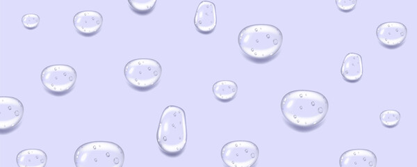 Liquid blue wet drops of gel or collagen.Spilled puddles of cosmetic serum or water. Round clean swatch of essence lotion or jelly for skin care.Beauty background with oil drops.