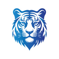 Roaring tiger logo design vector illustration