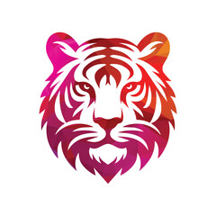 Roaring tiger logo design vector illustration
