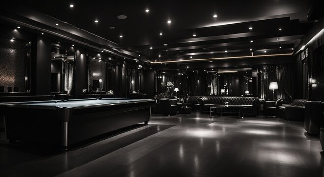 VIP room in a night elite club, luxury room, exclusive