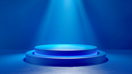 3d illustration empty podium with abstact background very realistic front view mock up