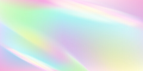 Translucent backdrop features rainbow prism light effect, holographic reflections, crystal flare leaks, shadows overlaying abstract iridescent light. Gradient background, prism like sparkling lights.