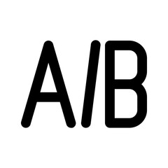 ab testing glyph icon - obrazy, fototapety, plakaty