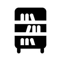 bookcase glyph icon