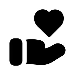 give love glyph icon