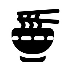 noodles glyph icon