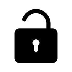 unlock glyph icon