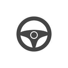 Steering wheel car logo icon