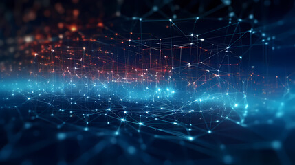 Artificial intelligence background, 3D image of modern technology, holographic digital earth technology screen background