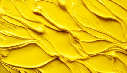 Texture of bright yellow putty wall.