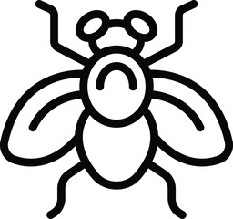 Disease tsetse icon outline vector. Dangerous insect. Housefly drosophila - obrazy, fototapety, plakaty