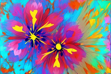 Fototapeta na wymiar Colorful background with flowers. Floral background with flowers