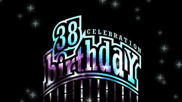 38 Years Birthday Festivity , or Organization Party greeting, Logo Videos