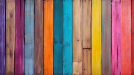 Old rustic multicolor wooden planks