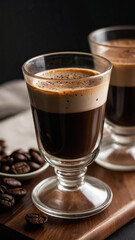 Creative coffee concept. Cup of coffee on a creative background.