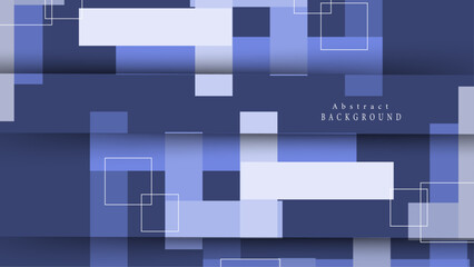 Abstract technology modern blue square geometric pattern background. Vector graphic illustration.