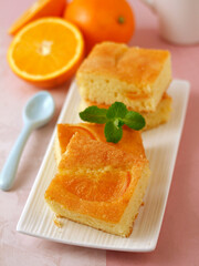Orange sponge cake.