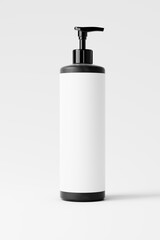 three cosmetic bottle mockup set featuring two spray bottles and a pump bottle.
