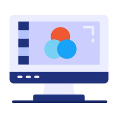 digitally creating 2D drawing vector icon design, Webdesign and Development symbol, user interface or graphic sign, website engineering  illustration, CAD software dashboard concept