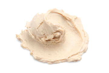 Sample of tasty nut butter isolated on white