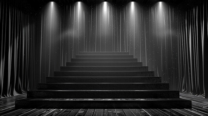 Naklejka premium 3d illustration empty podium with abstact background very realistic front view mock up