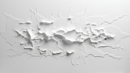White spray cut out on white, a stunning depiction of minimalist elegance, perfect for your design projects, Generative Ai.

