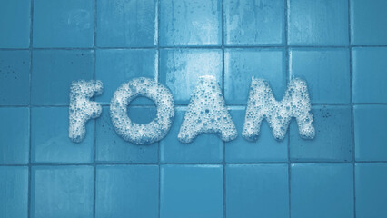 Bubbly Foam Titles - obrazy, fototapety, plakaty