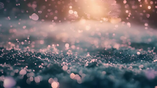 A winter dreamland with delicate snowflakes falling silently bringing a sense of peace and serenity to the surroundings.