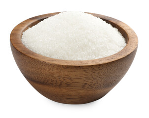 Fototapeta na wymiar Granulated sugar in bowl isolated on white