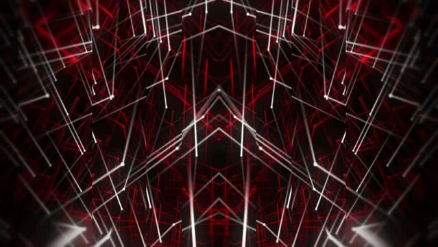 Red Tech Tunnel Transition Motion Background