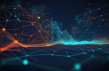 Social network hologram illustration. Technology, communication, internet concept. 3d rendering.