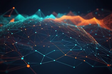 Social network hologram illustration. Technology, communication, internet concept. 3d rendering.