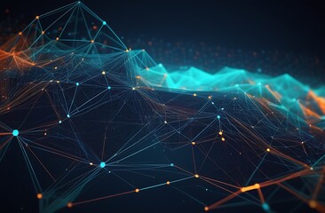 Social network hologram illustration. Technology, communication, internet concept. 3d rendering.