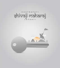 Happy Chhatrapati Shivaji Maharaj Jayanti. Creative Chhatrapati Shivaji Maharaj Jayanti. 3D Illusration
