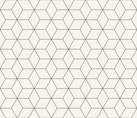 Vector seamless pattern. Repeating geometric elements. Stylish monochrome background design.