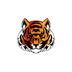 tiger head vector logo illustration