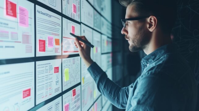 UX designer working on a portal website design