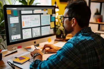 ux designer working on a portal website design to improve customer experiences