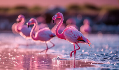 Embark on a journey through the breathtaking landscapes of Tanzania's Manyara and Serengeti regions, where the vibrant hues of flamingos paint the shores of tranquil lakes.