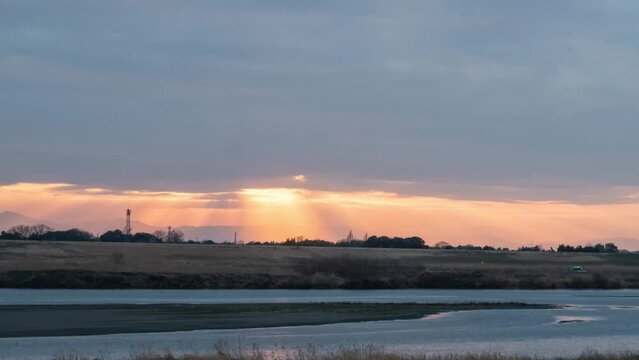 落陽のタイムラプス