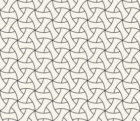 Vector seamless pattern. Repeating geometric elements. Stylish monochrome background design.