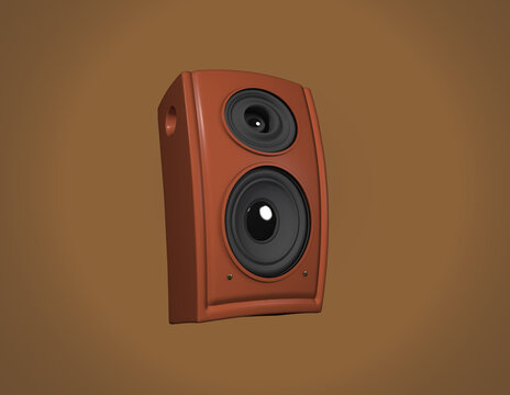 audio speaker 3d illustration. speaker 3d render icon.