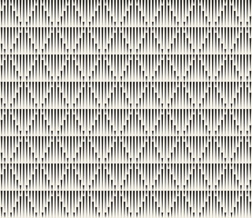 Vector seamless pattern. Repeating geometric elements. Stylish monochrome background design. - 740673198
