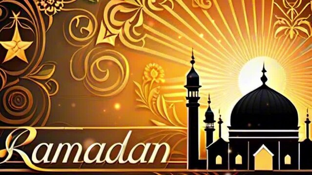 textual Islamic background - Ramadan, beginning of fasting month for Muslims