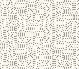 Vector seamless pattern. Repeating geometric elements. Stylish monochrome background design.