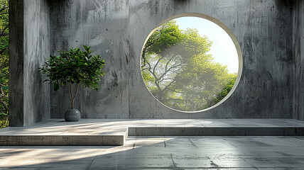 3d illustration empty podium with abstact background very realistic front view mock up