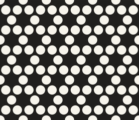 Vector seamless pattern. Repeating geometric elements. Stylish monochrome background design. - 740675118