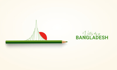 December 16, Happy Victory Day of Bangladesh. 3D illustration