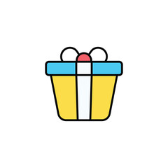 Gift Box icon design with white background stock illustration